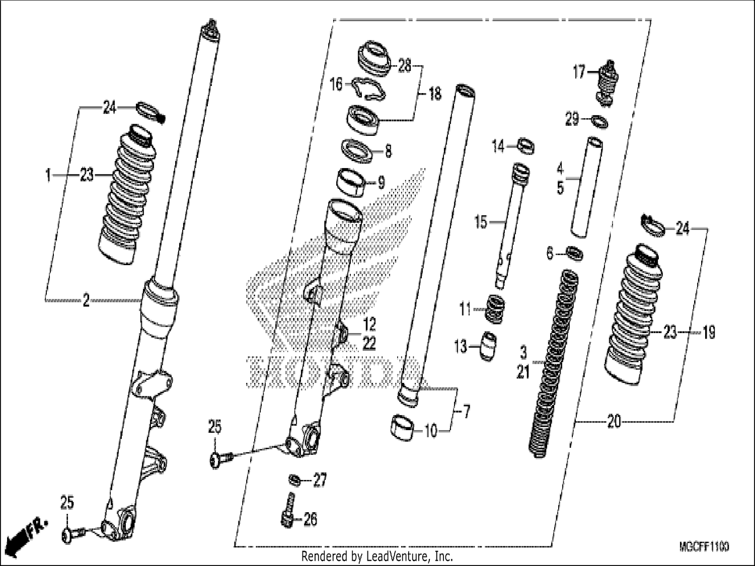 FRONT FORK (CB1100CA/TAD)