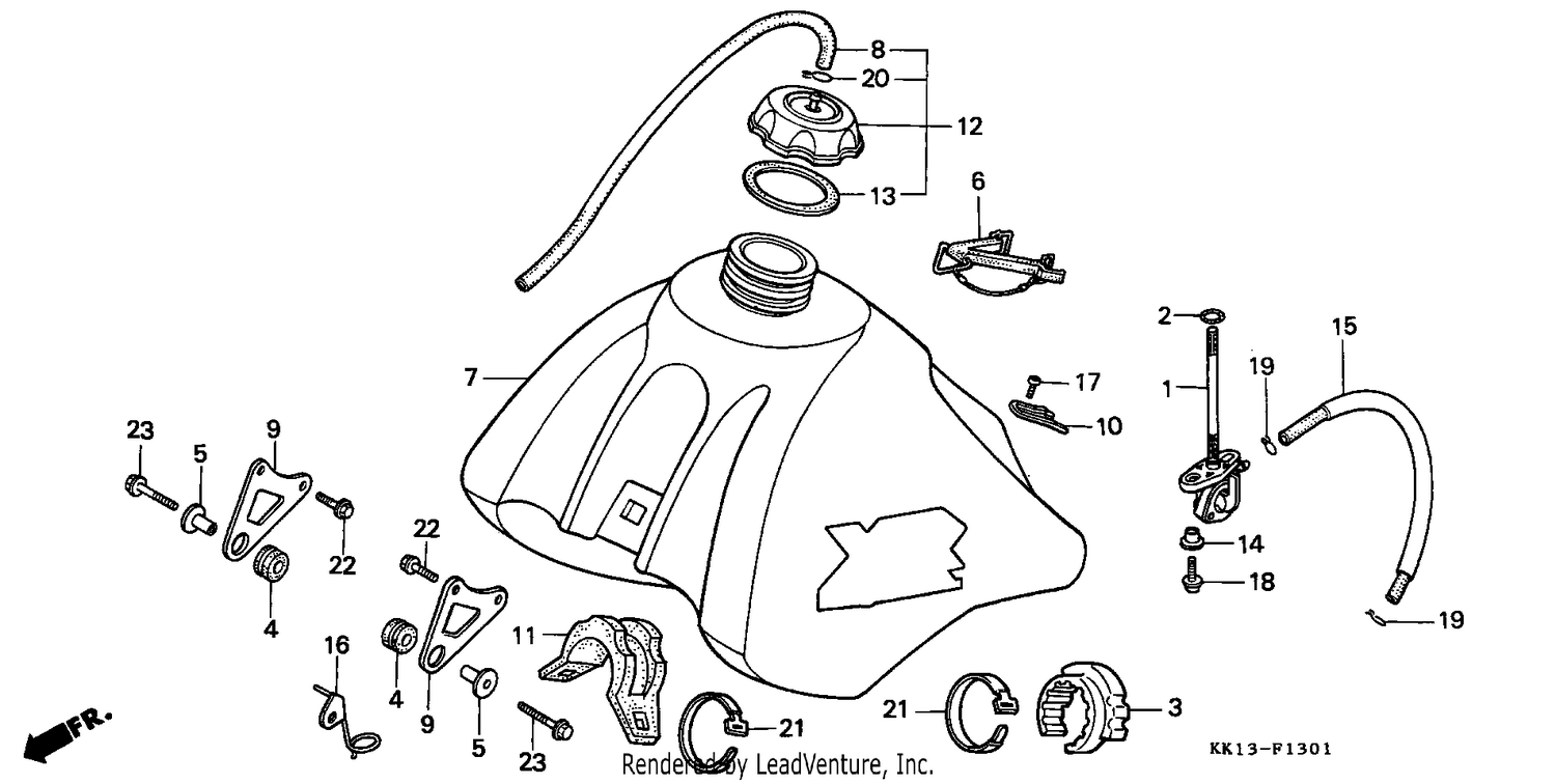 FUEL TANK (XR250RG/RH/RJ/RK/RL/RM)