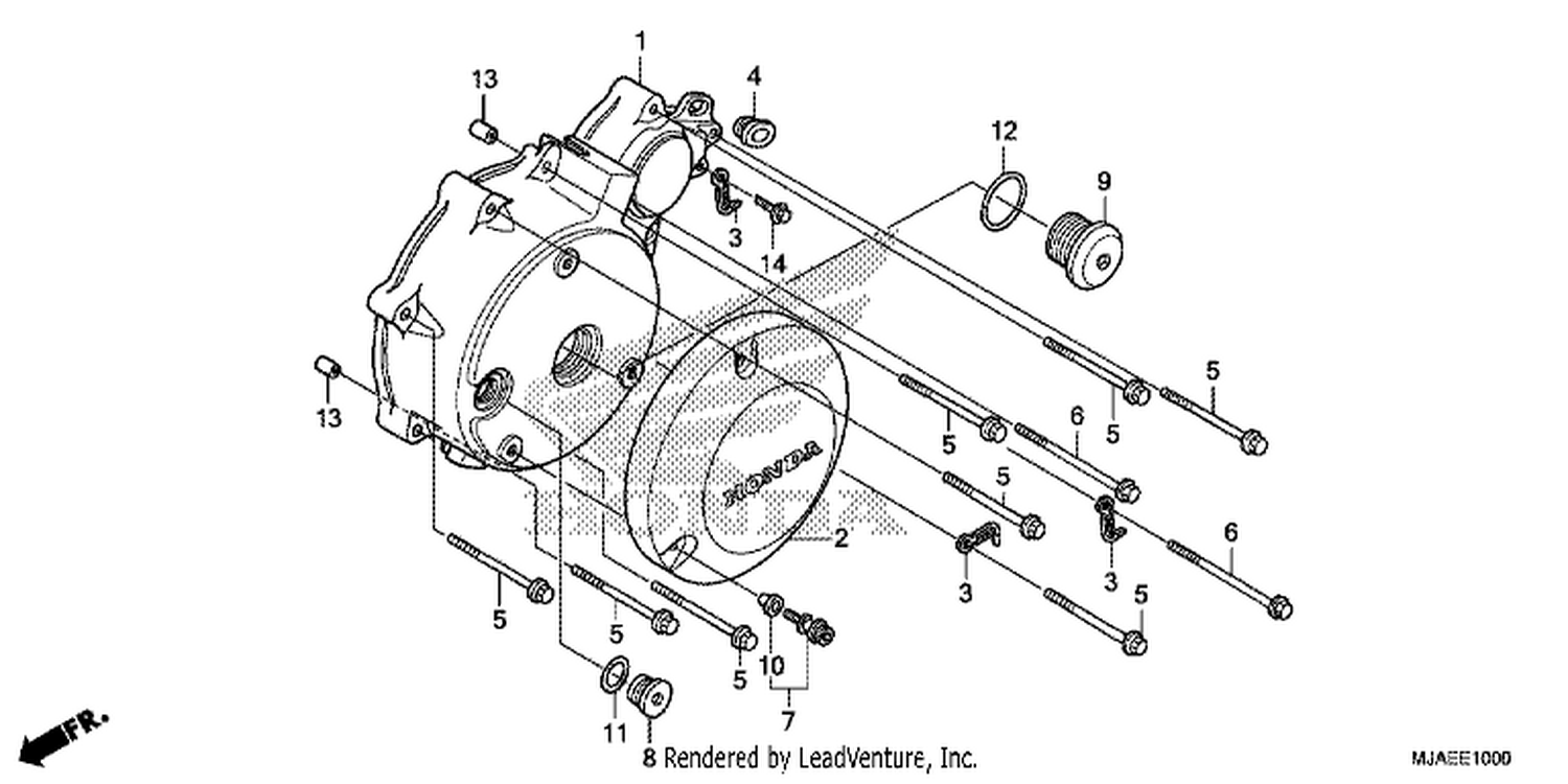  LEFT CRANKCASE COVER (VT750CS/ C2B/ C2S/ C)
