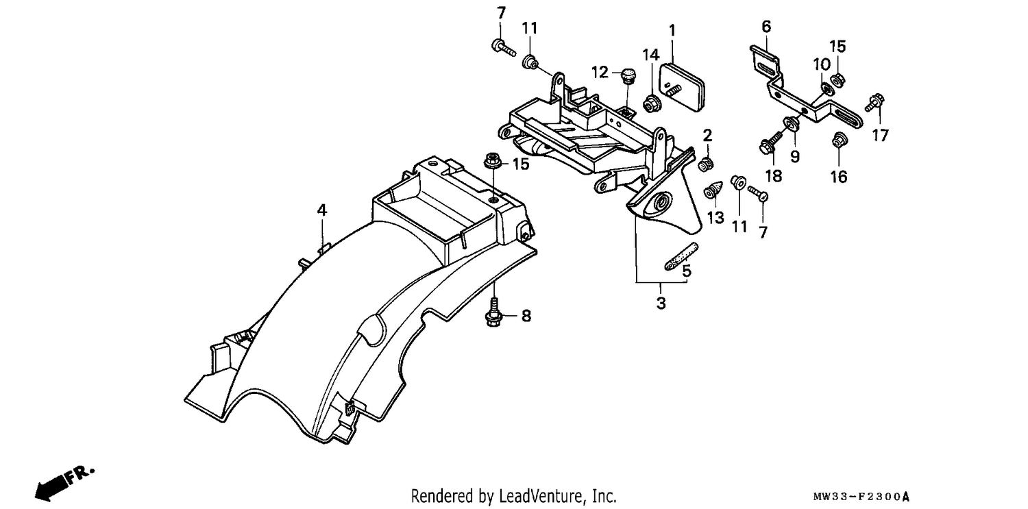 REAR FENDER (CB750)