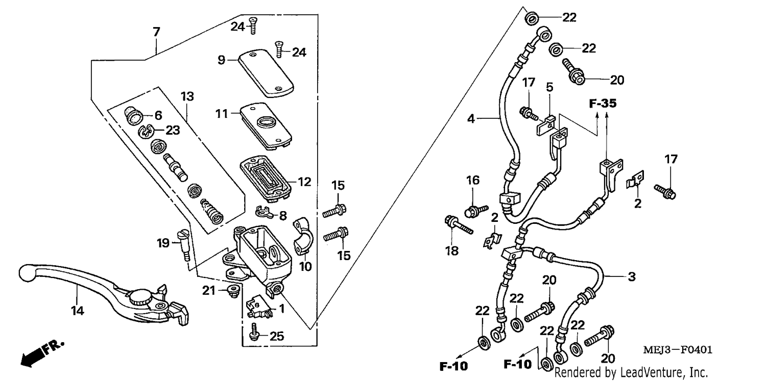 FR. BRAKE MASTER CYLINDER (CB1300A/SA)