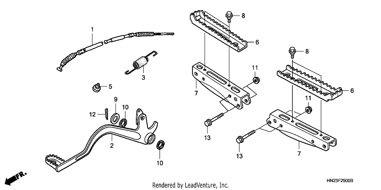STEP/PEDAL (TRX500FA1/2/3/4)