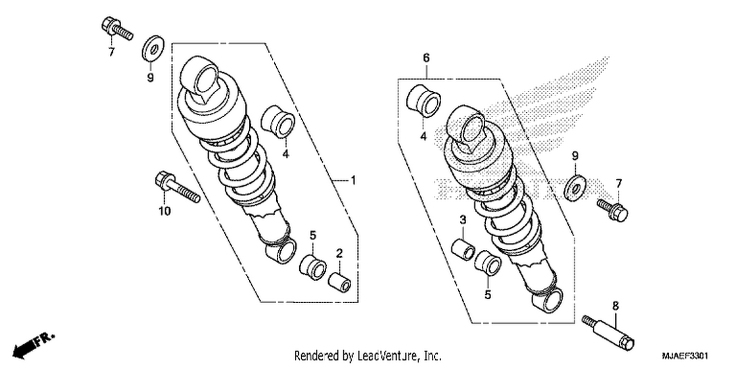  1 REAR CUSHI ON (VT750C2B/ C2S)