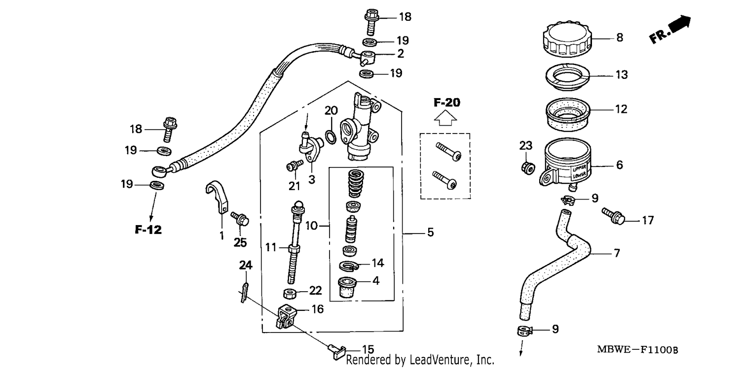 REAR BRAKE MASTER CYLINDER