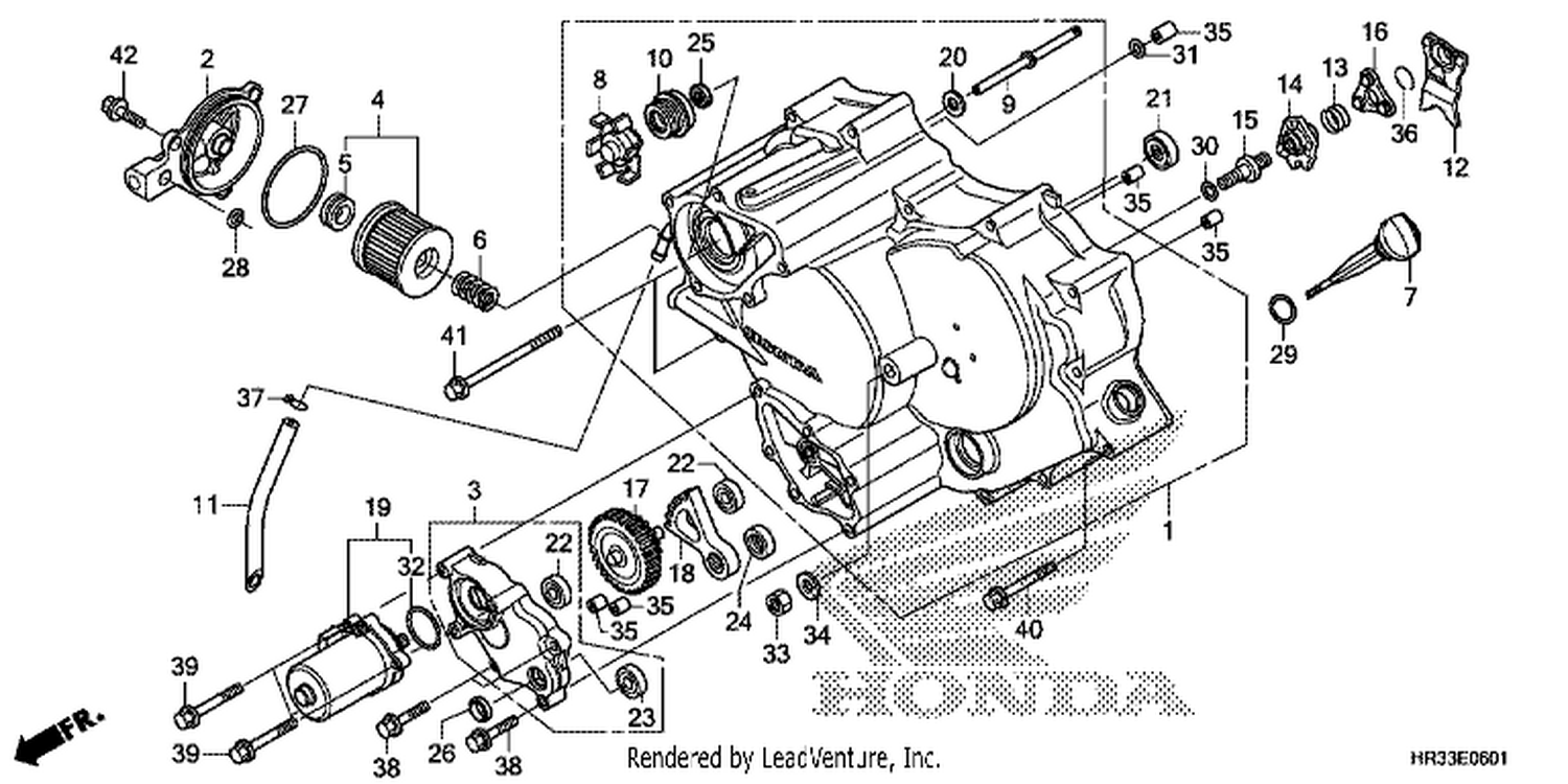  1 FRONT CRANKCASE COVER (TRX420FE1/FM1/FM2/TE1/TM1)