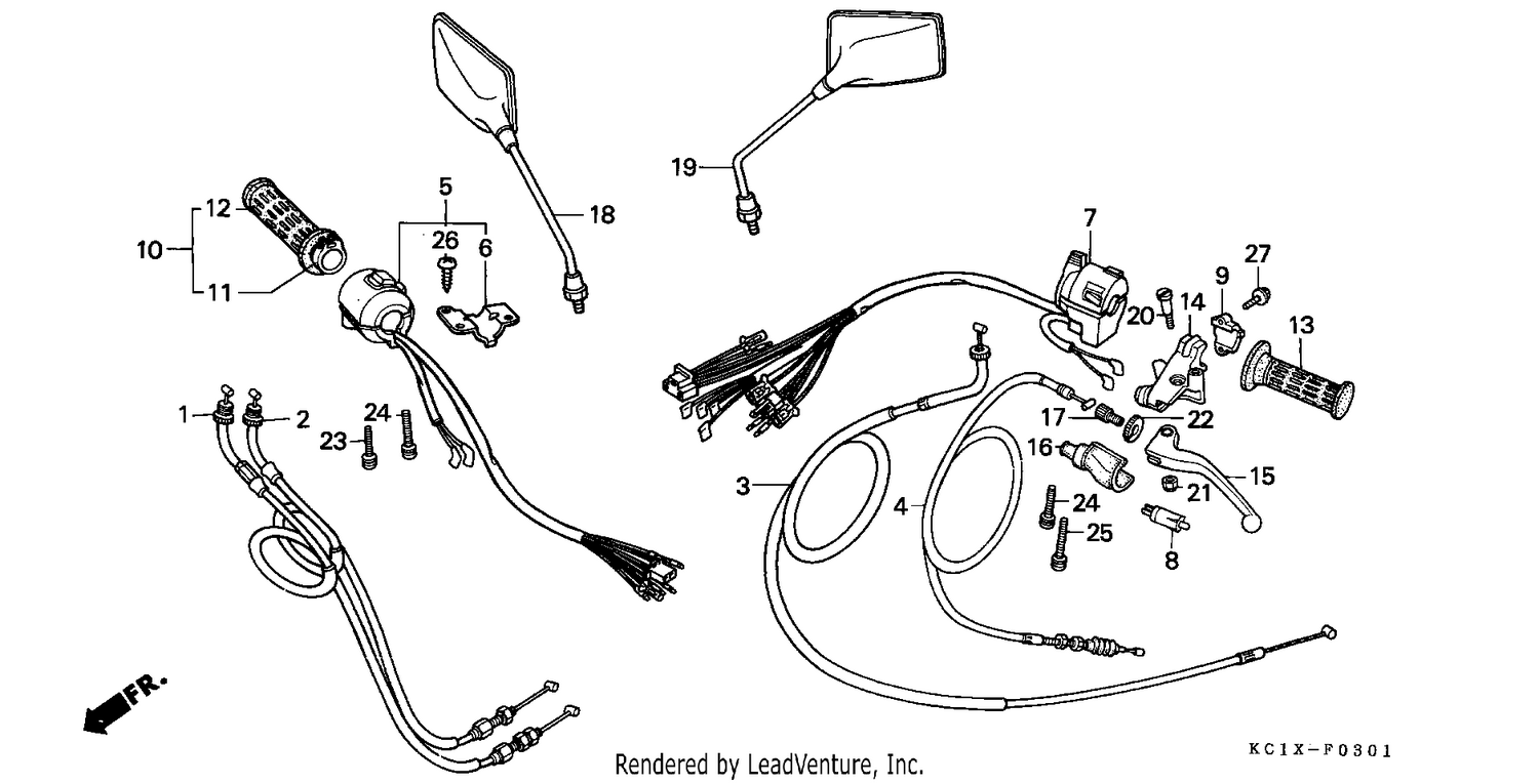 HANDLE LEVER/SWITCH/CABLE (CB125TDJ/TP)