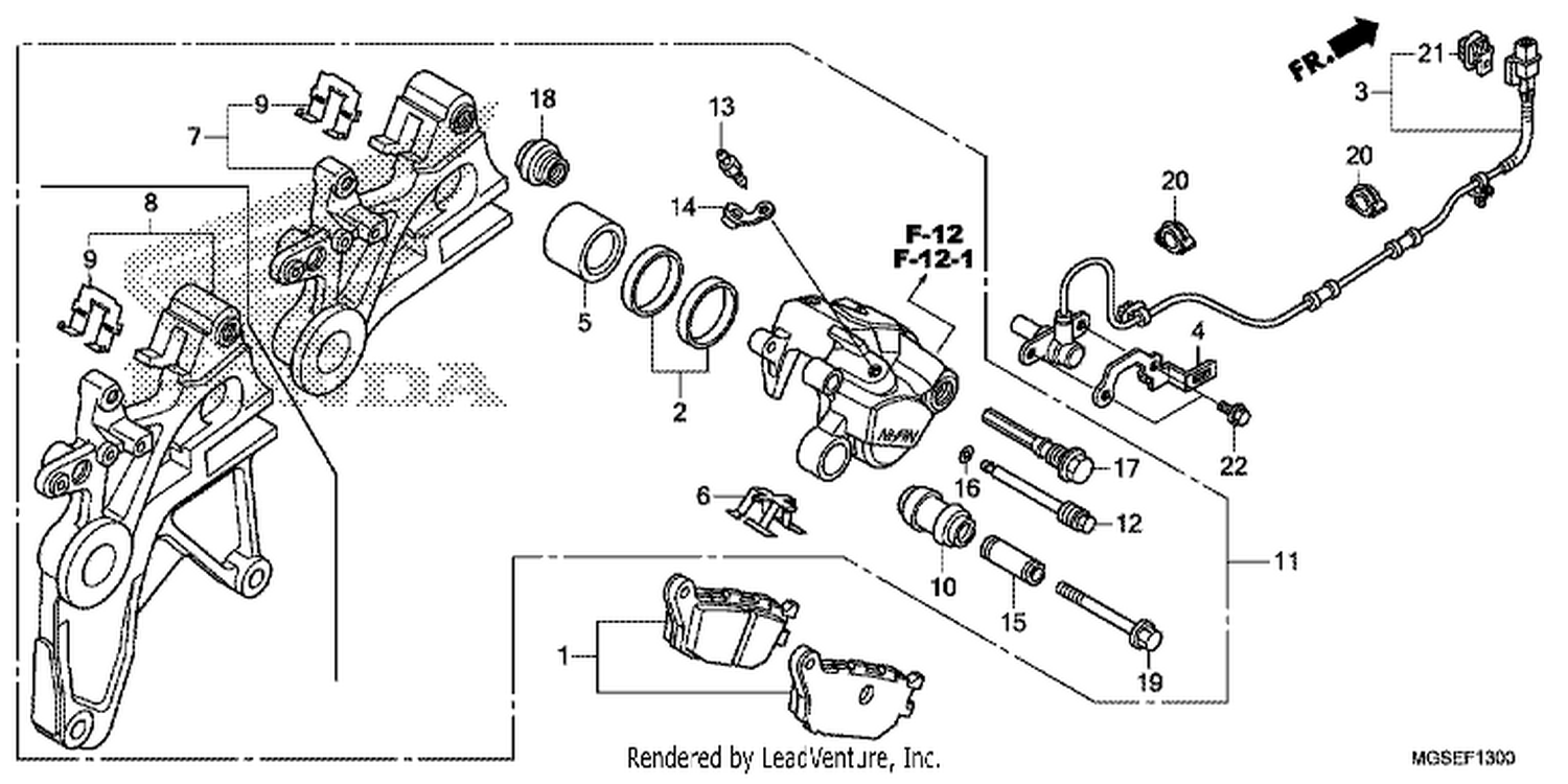  REAR BRAKE CALI PER