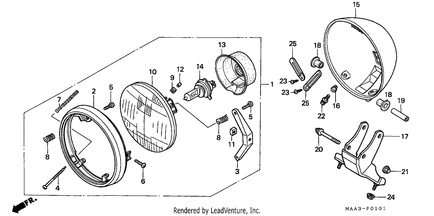 HEADLIGHT (VT1100CV/CW)