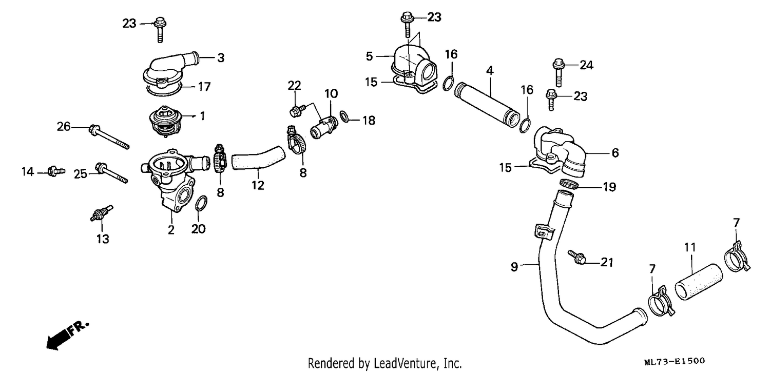 WATER PIPE/THERMOSTAT