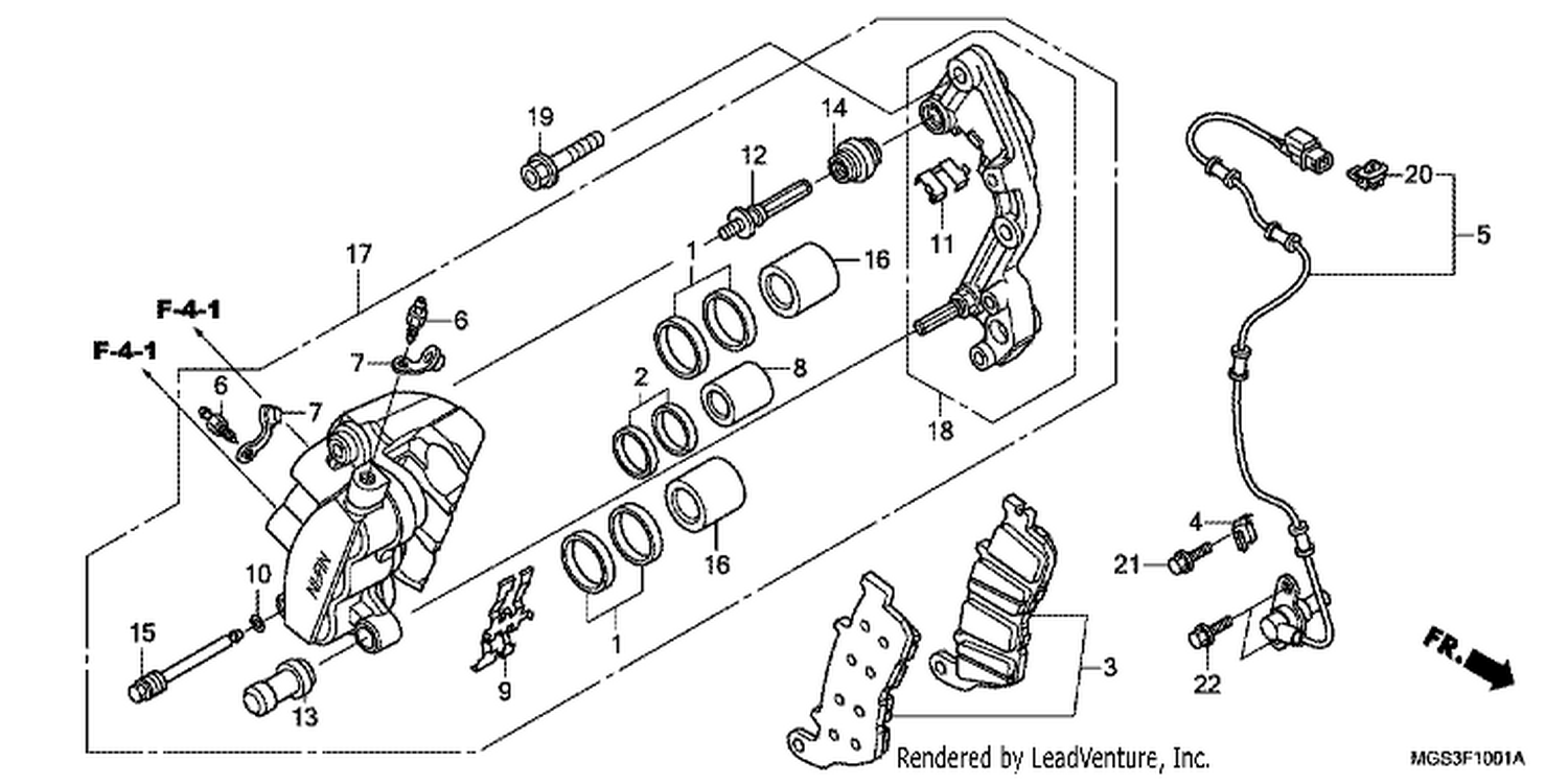  1 FRONT BRAKE CALI PER (NC700XA/ XD)