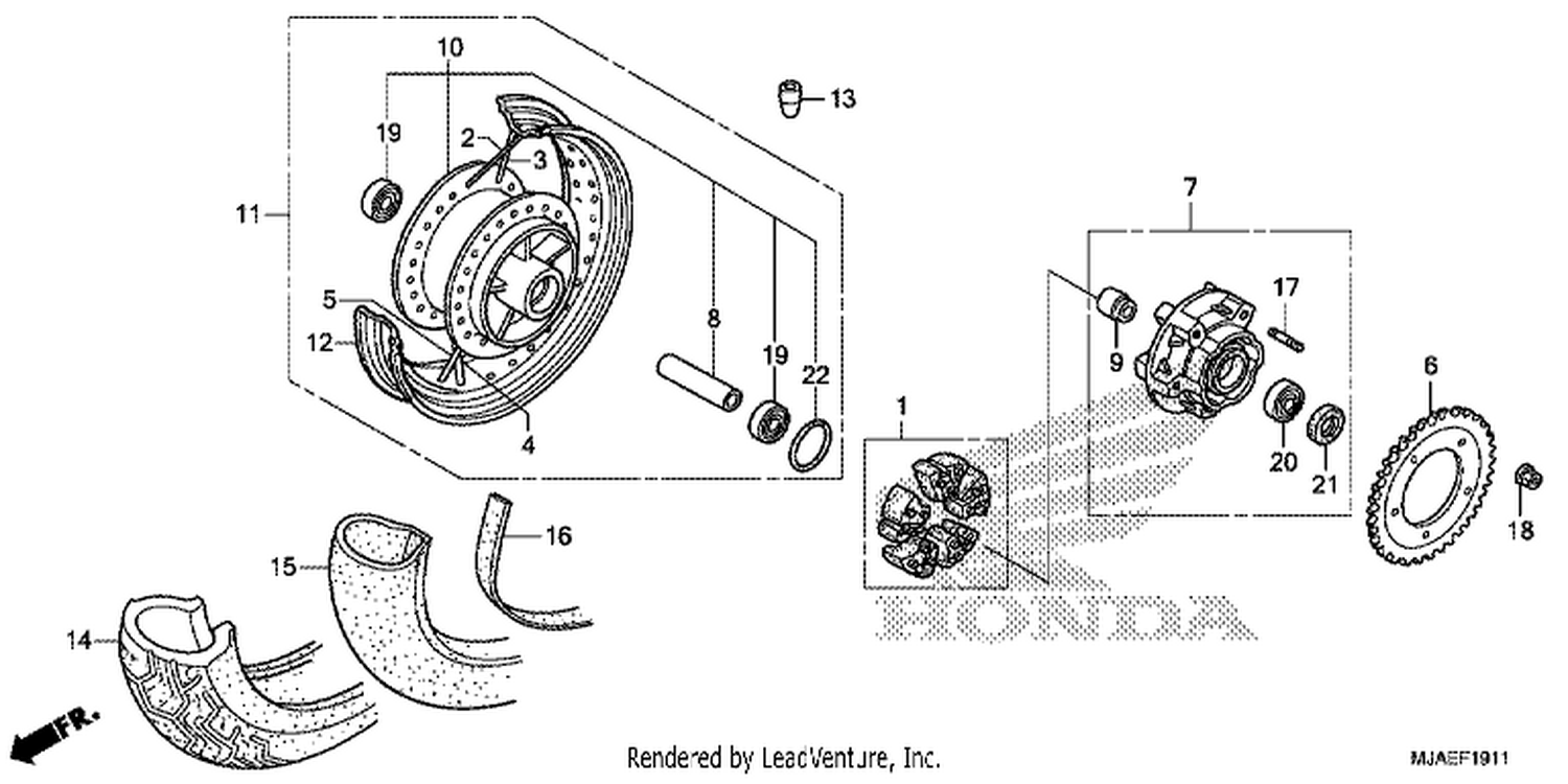  11 REAR WHEEL (VT750S)