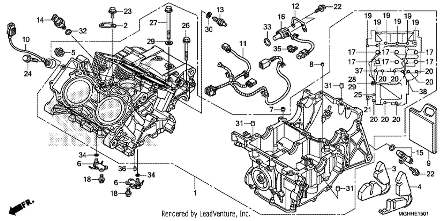  1 CRANKCASE (VFR1200XD/ XDA/ XDS)