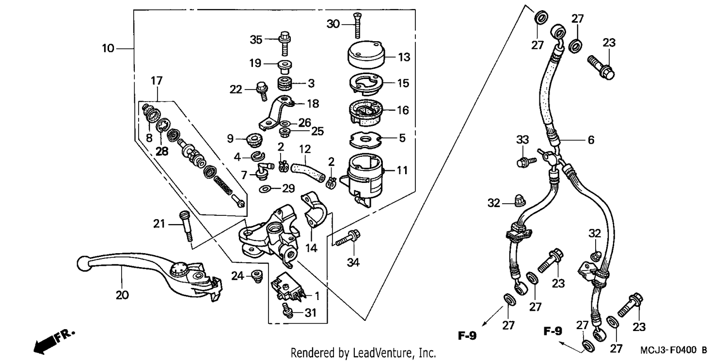 FR. BRAKE MASTER CYLINDER
