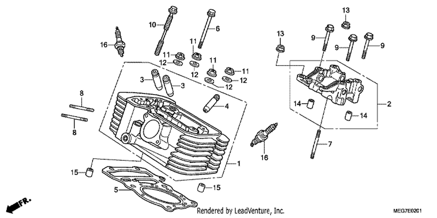  1 REAR CYLI NDER HEAD