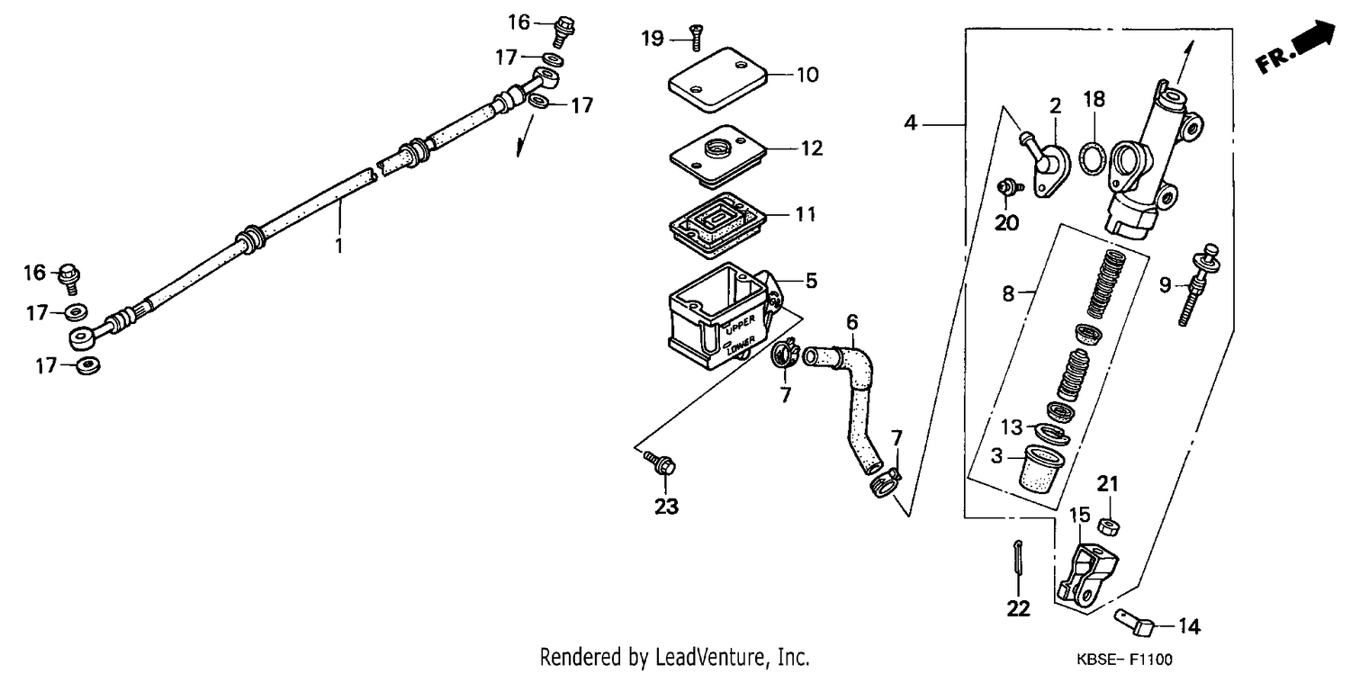 RR. BRAKE MASTER CYLINDER