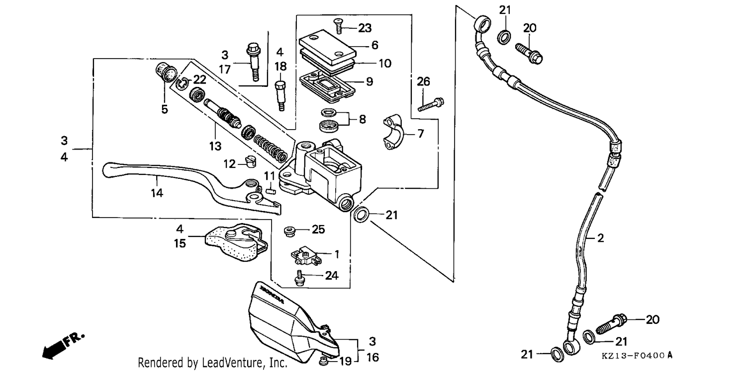 FR. BRAKE MASTER CYLINDER (RN)