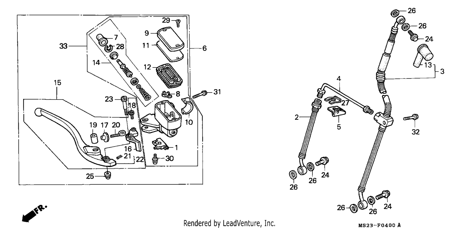 FR. BRAKE MASTER CYLINDER