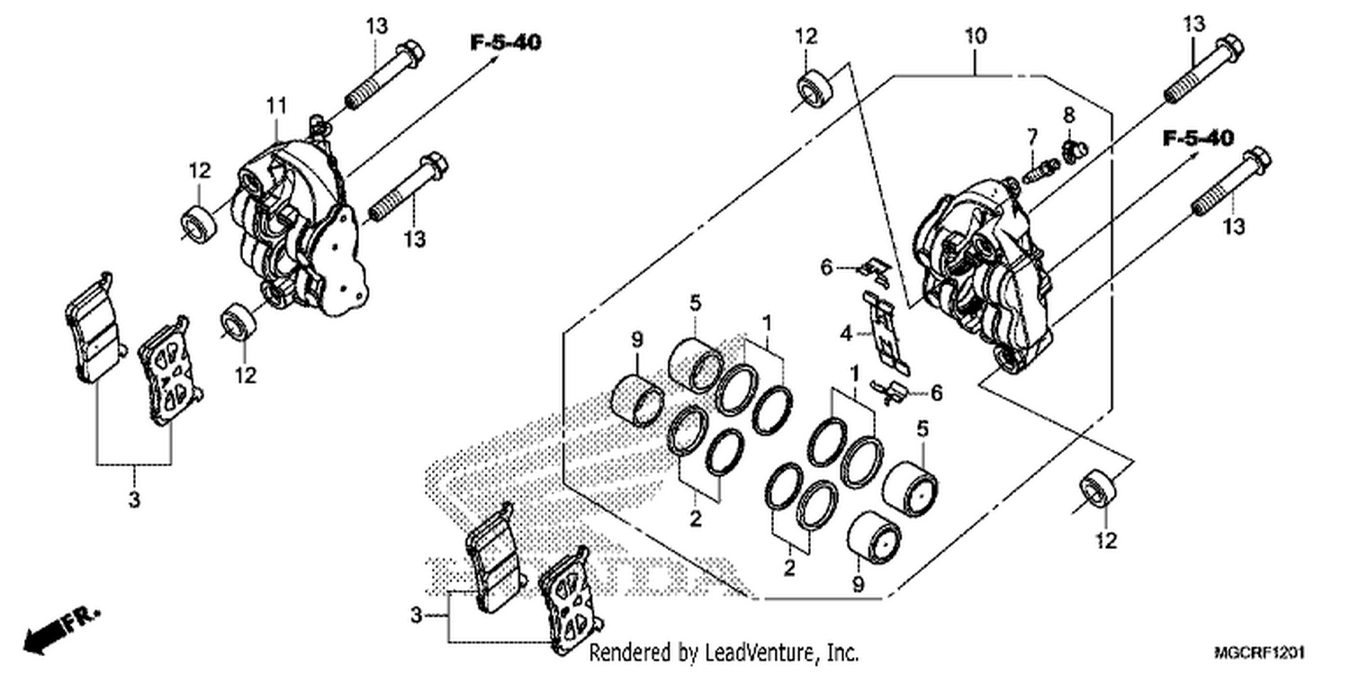  1 FRONT BRAKE CALIPER (CB1100NA/NAD)