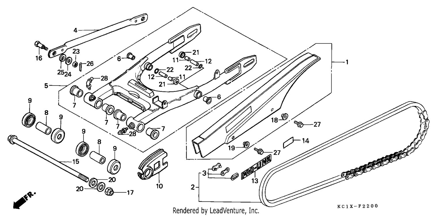 SWINGARM/CHAIN CASE