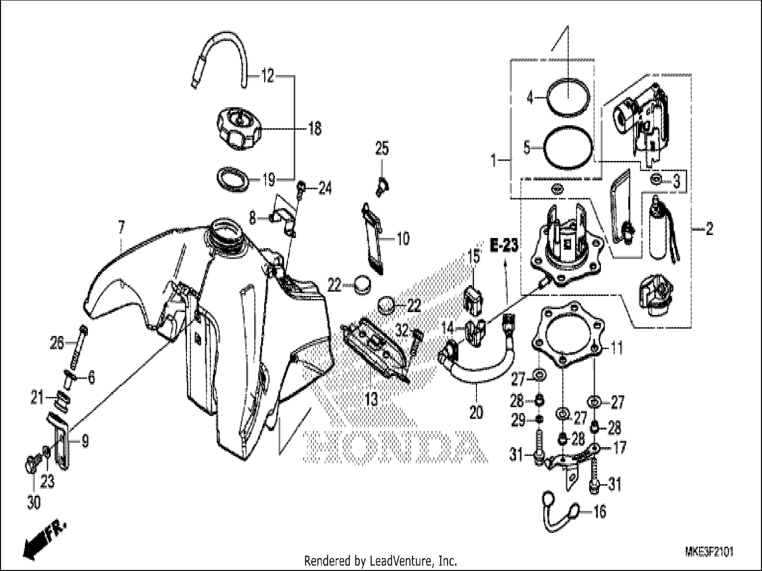  1 FUEL TANK (CRF450RX)