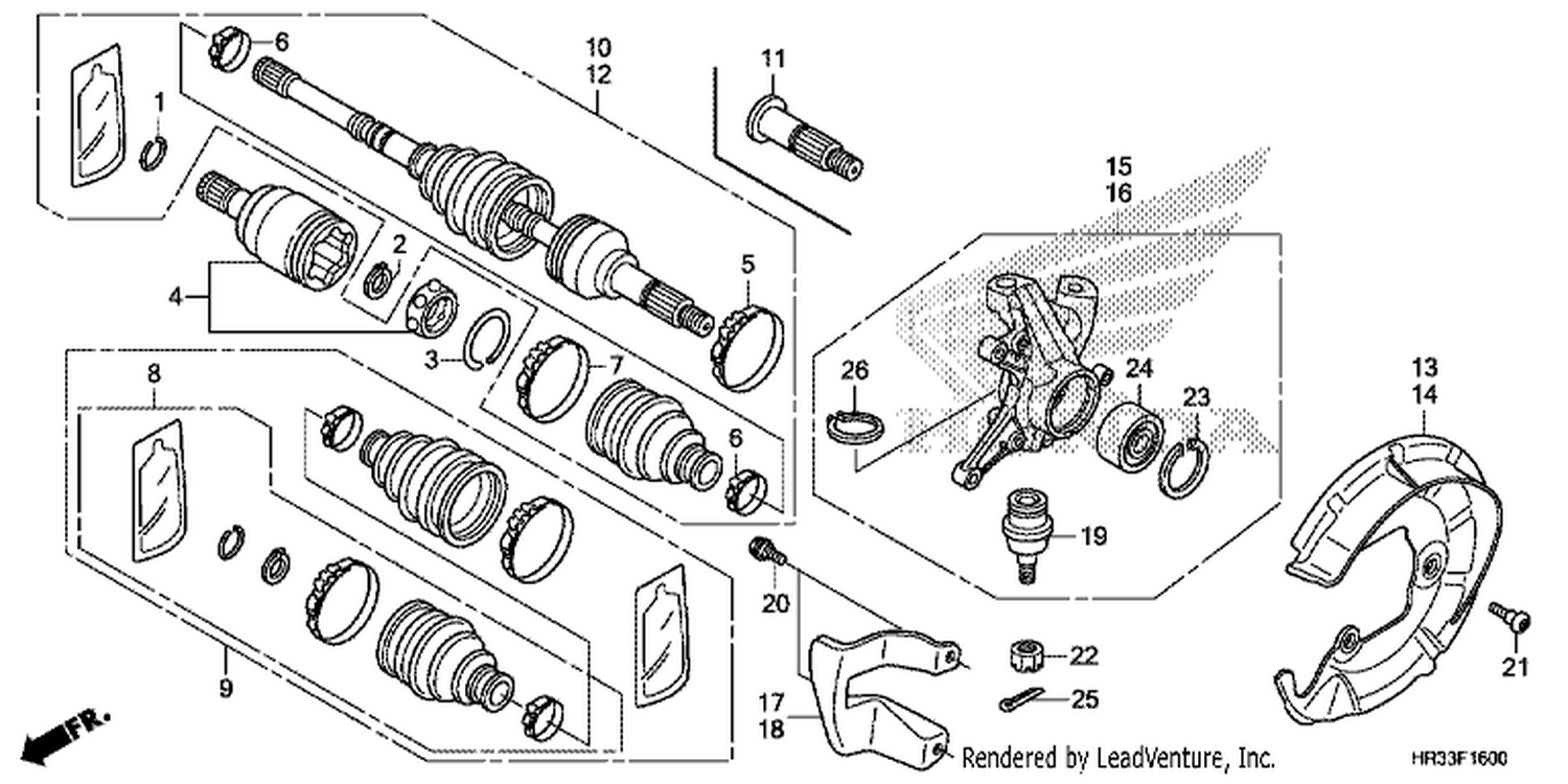  FRONT KNUCKLE/FRONT DRIVE SHAFT