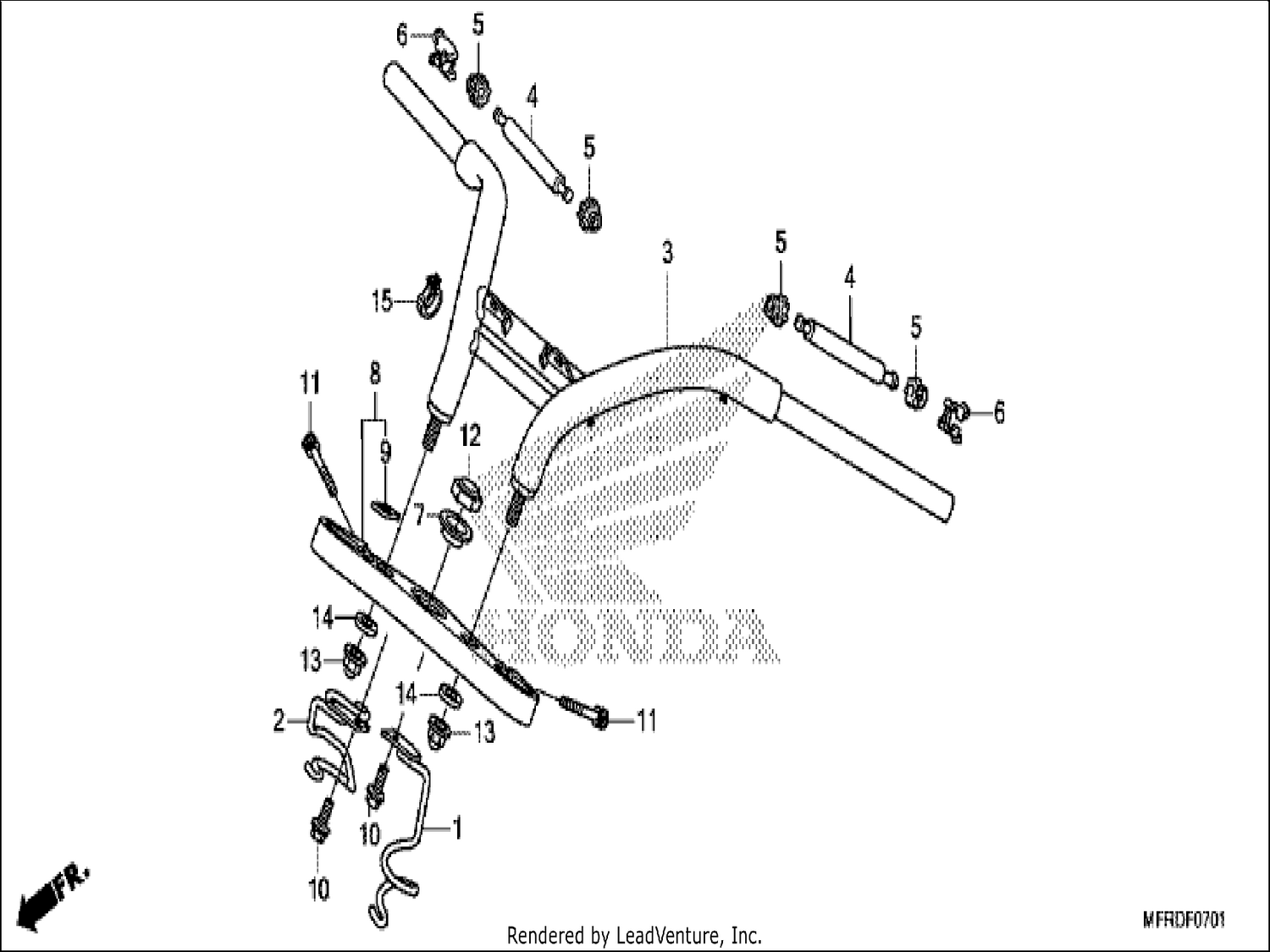  1 HANDLE PIPE/TOP BRIDGE (VT1300CXA)