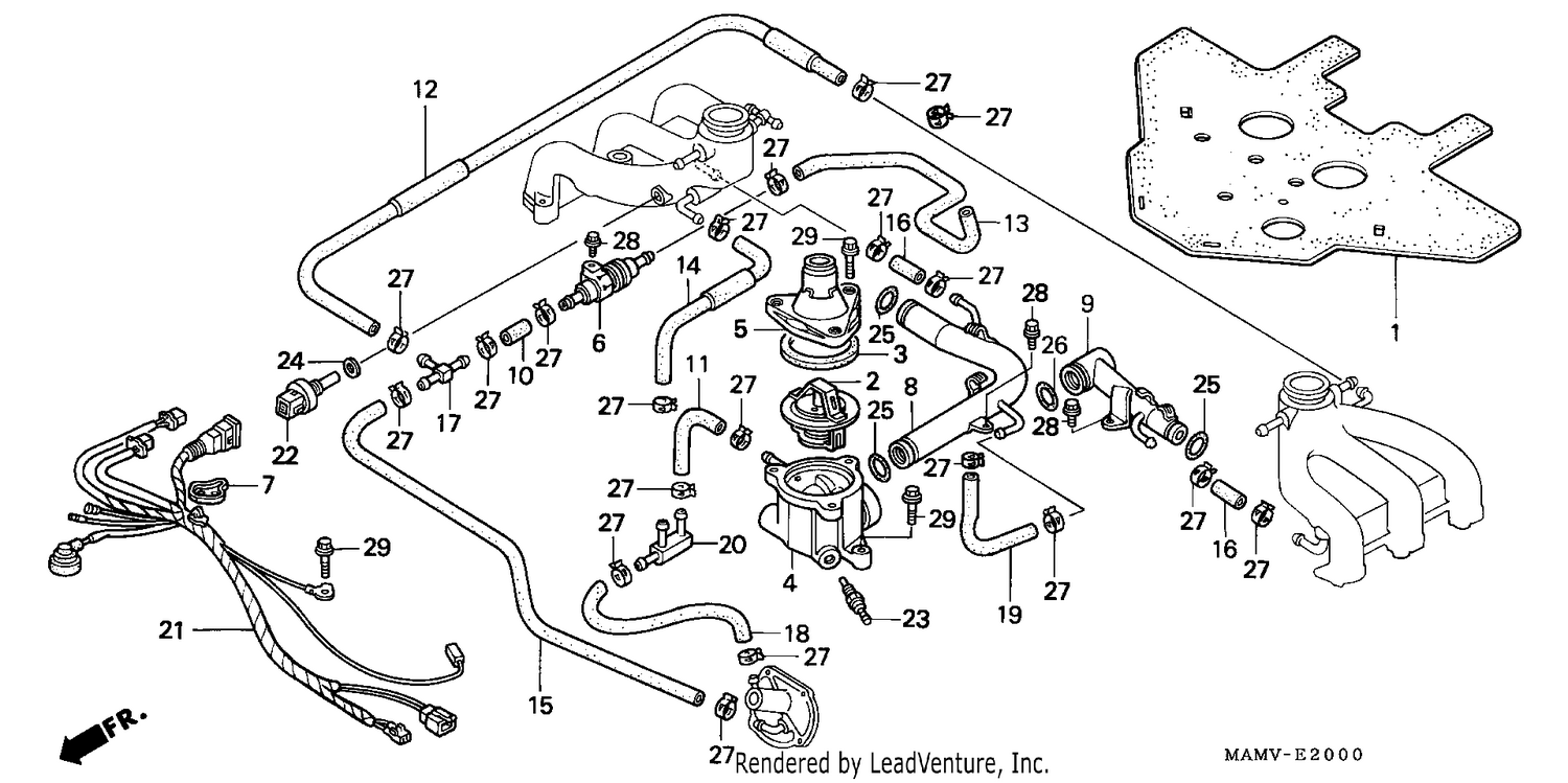 WATER PIPE/THERMOSTAT