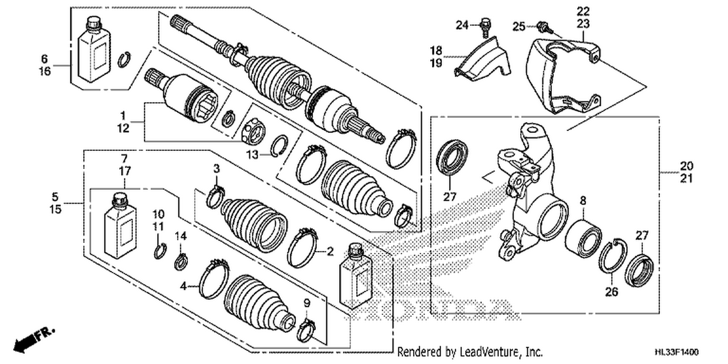  FRONT KNUCKLE/FRONT DRIVESHAFT
