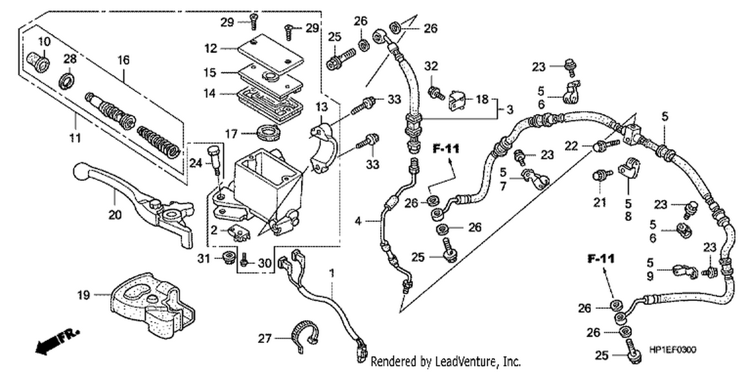  FR. BRAKE MASTER CYLI NDER
