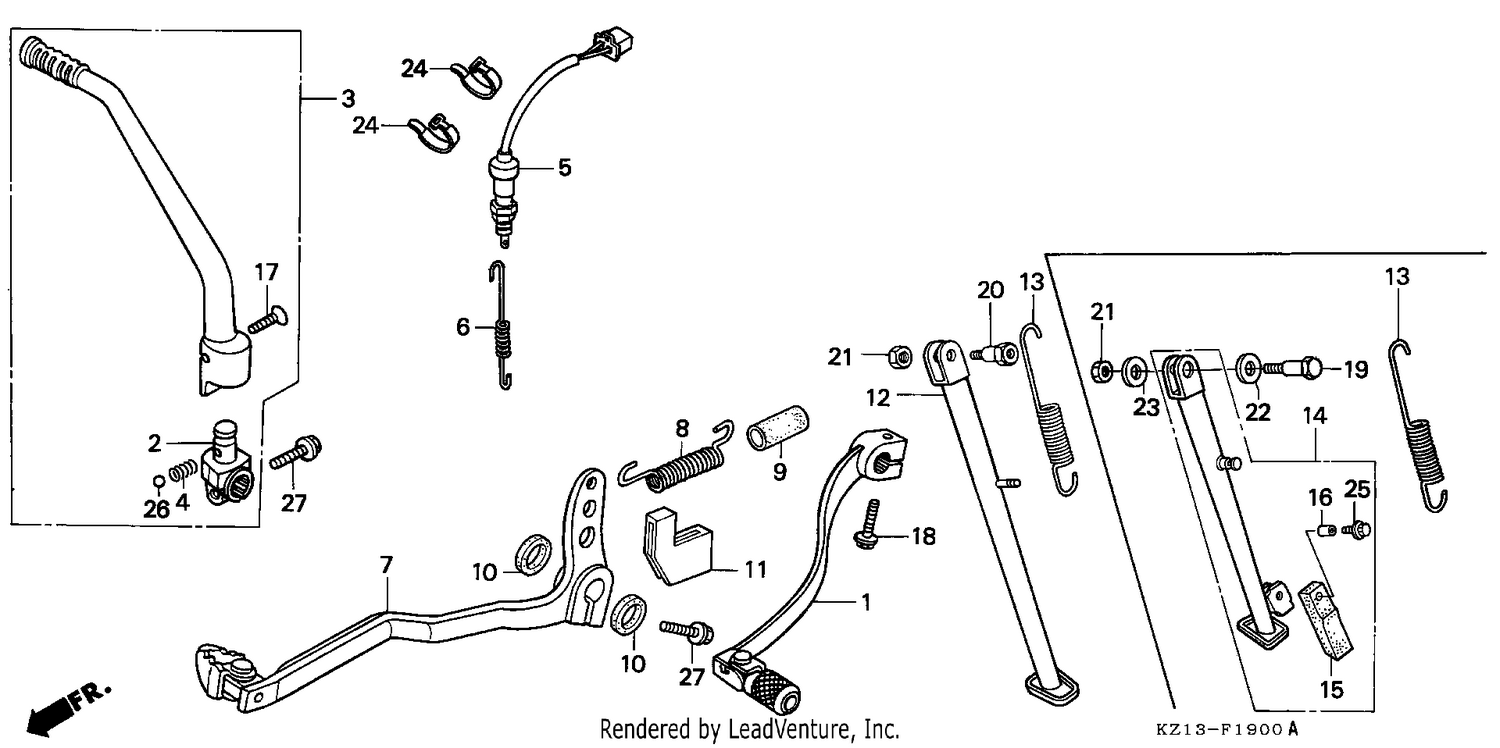 PEDAL/KICK STARTER ARM
