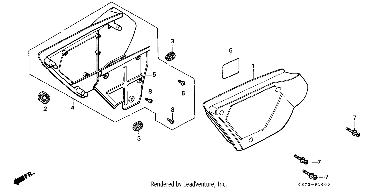 SIDE COVER (XL125SZ/A/B/C)