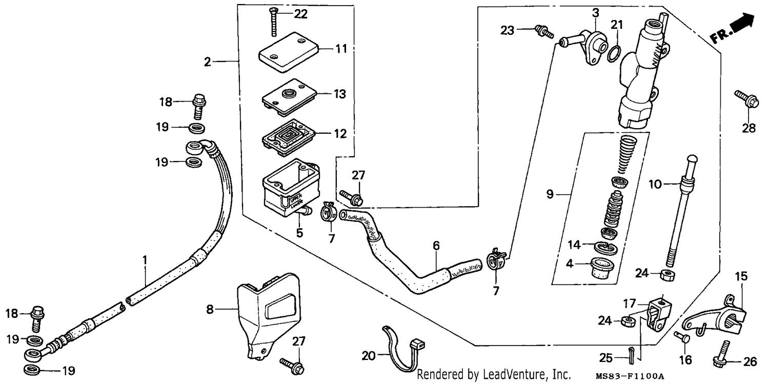 REAR BRAKE MASTER CYLINDER