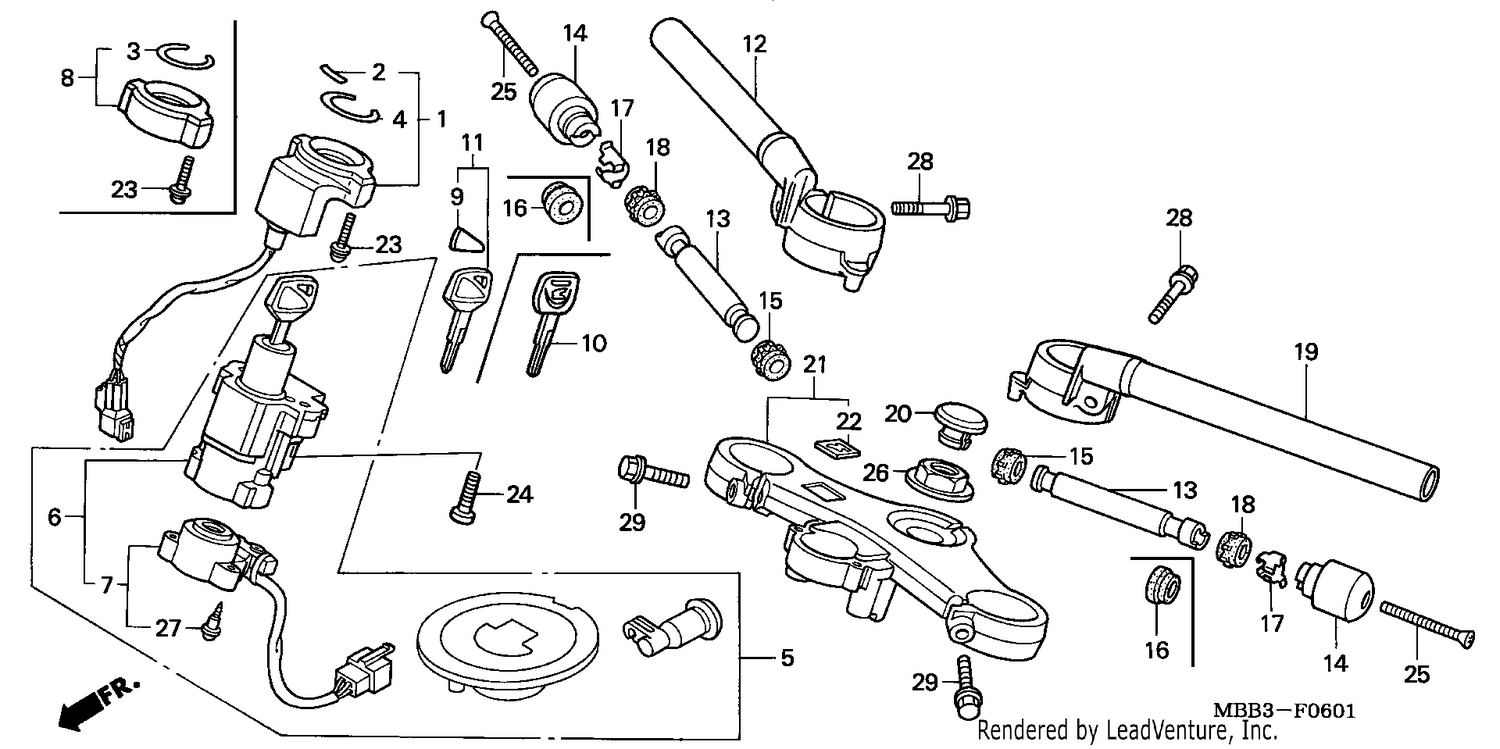 HANDLE PIPE/TOP BRIDGE (1/2/3)