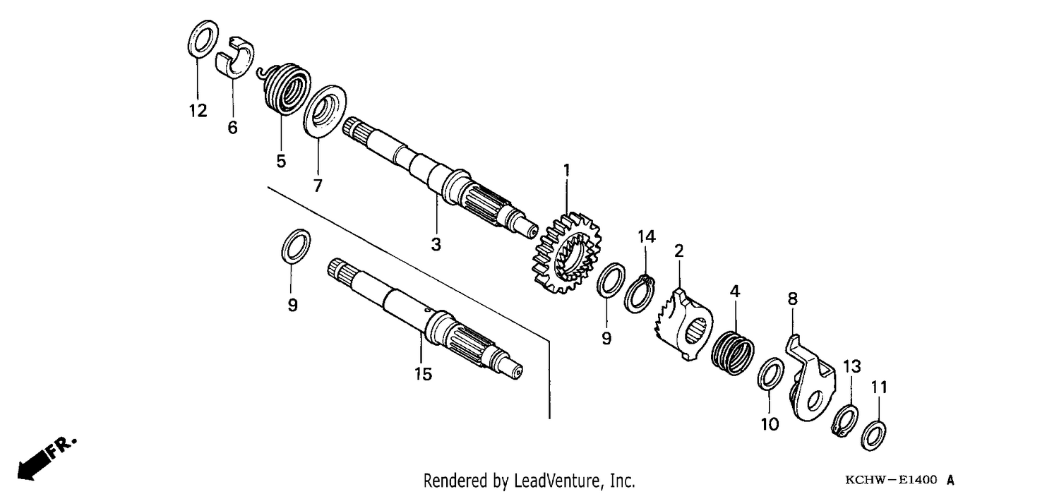 KICK STARTER SPINDLE