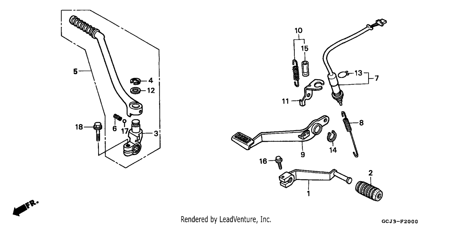 PEDAL/KICK STARTER ARM