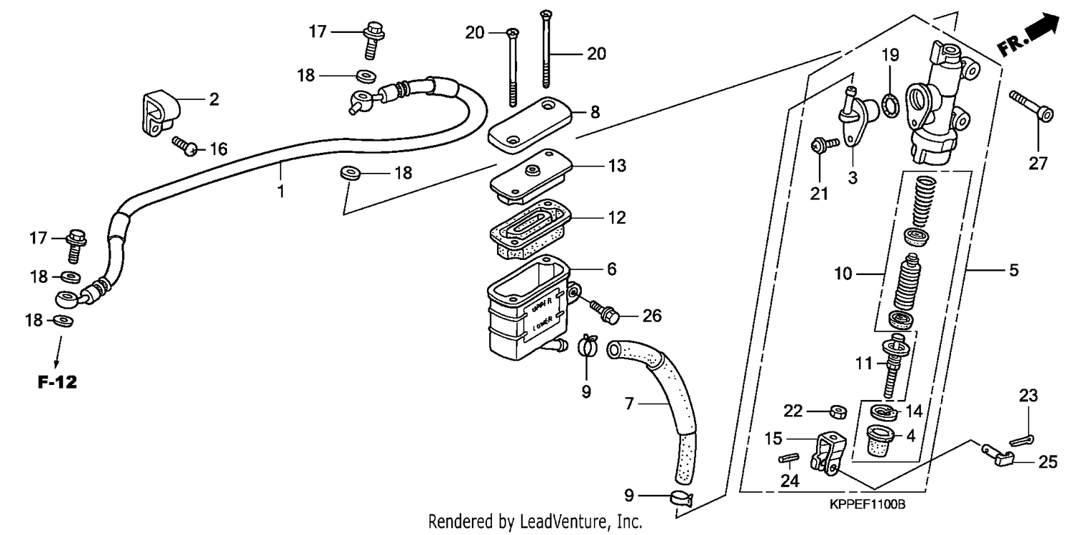 RR. BRAKE MASTER CYLINDER