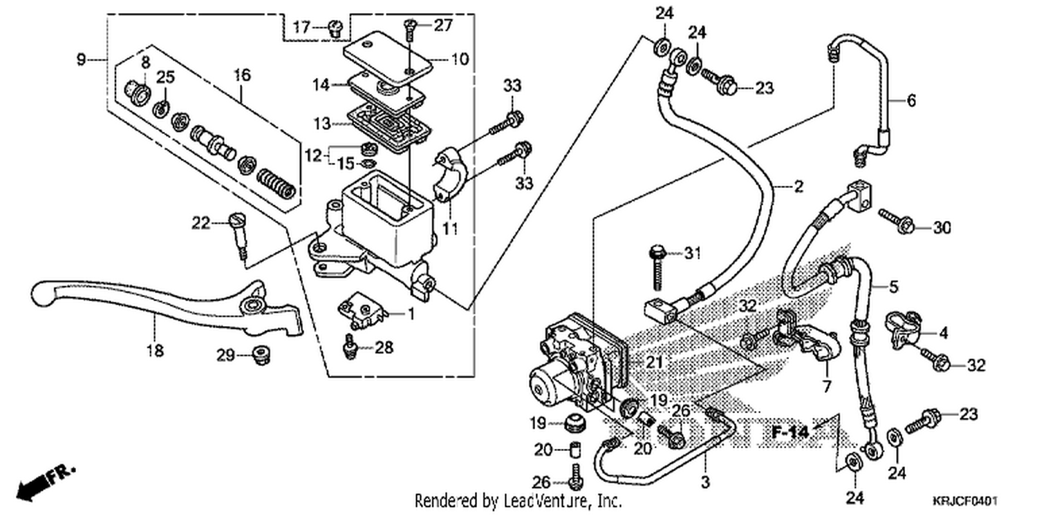  1 FR. BRAKE MASTER CYLINDER (FES125A)