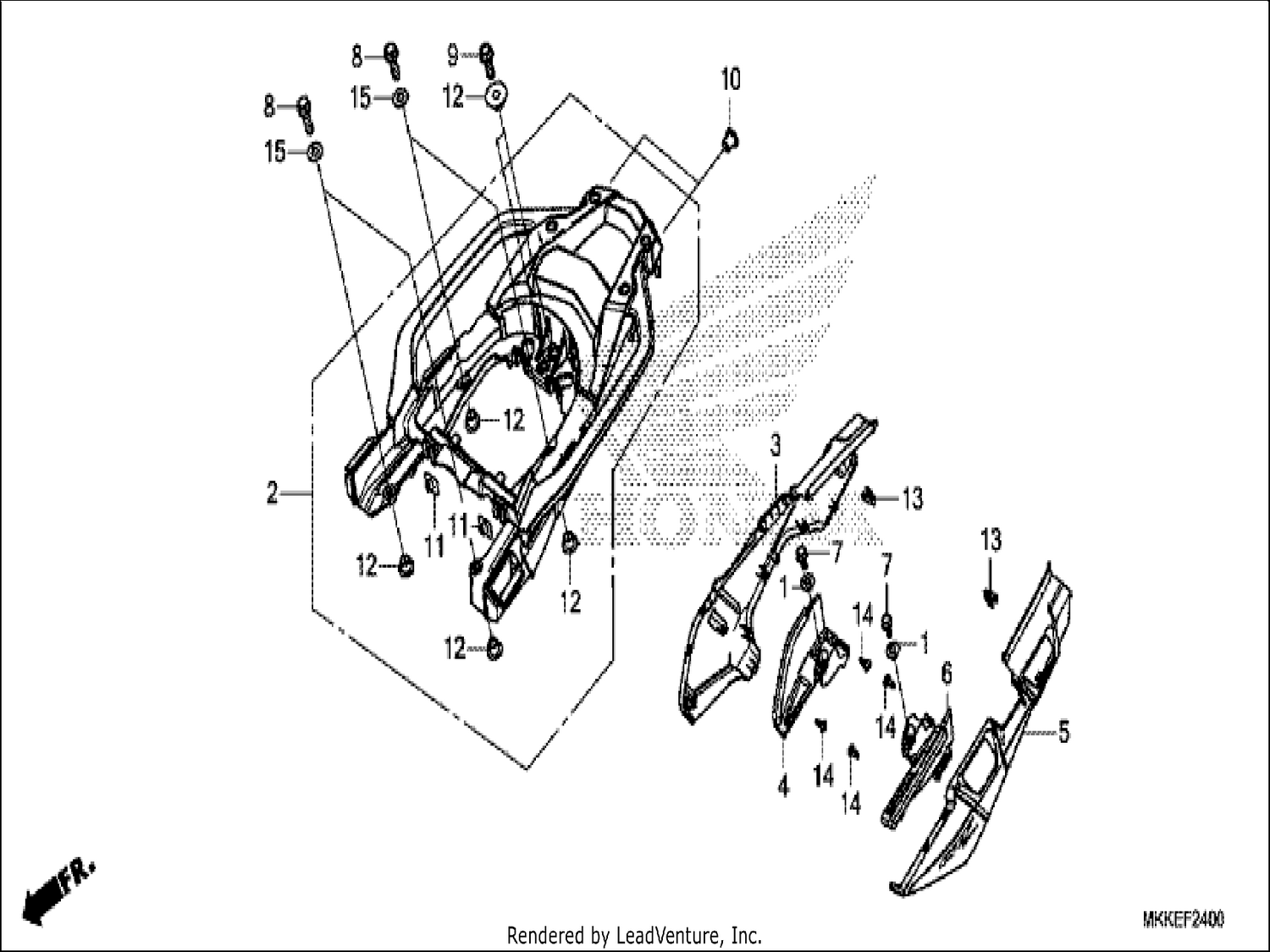  SIDE COVER/REAR CARRIER (CRF1000A/AL/D/DL)
