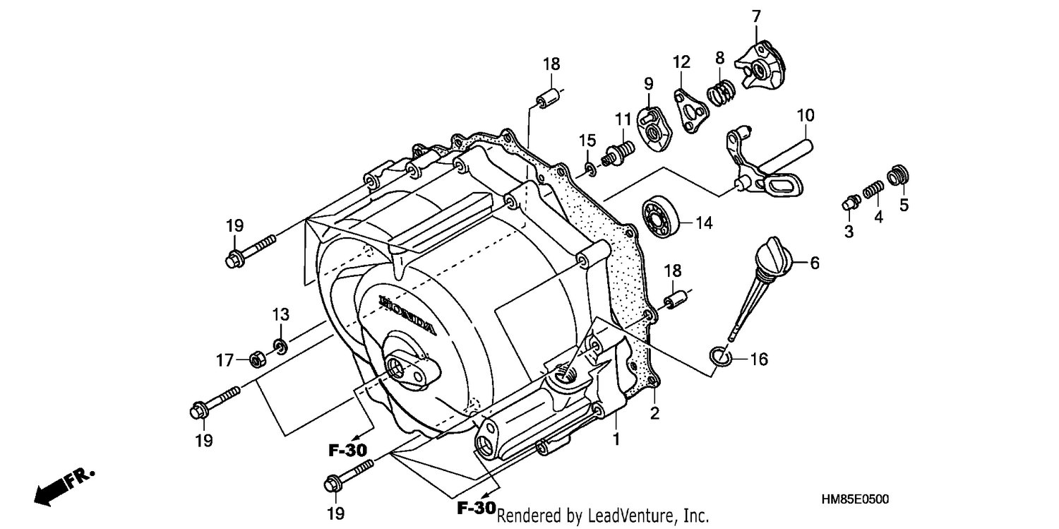 FRONT CRANKCASE COVER (TRX250TM)