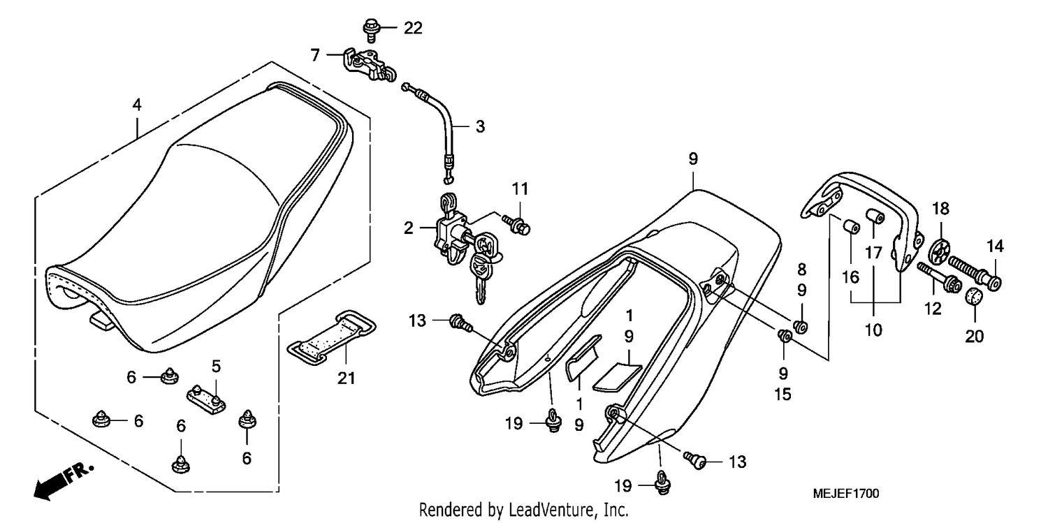 SEAT/REAR COWL
