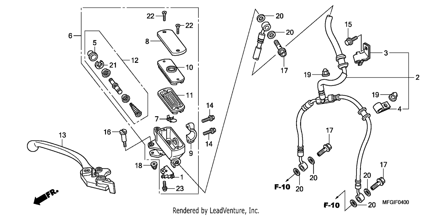 FR. BRAKE MASTER CYLINDER (CB600F/F3)