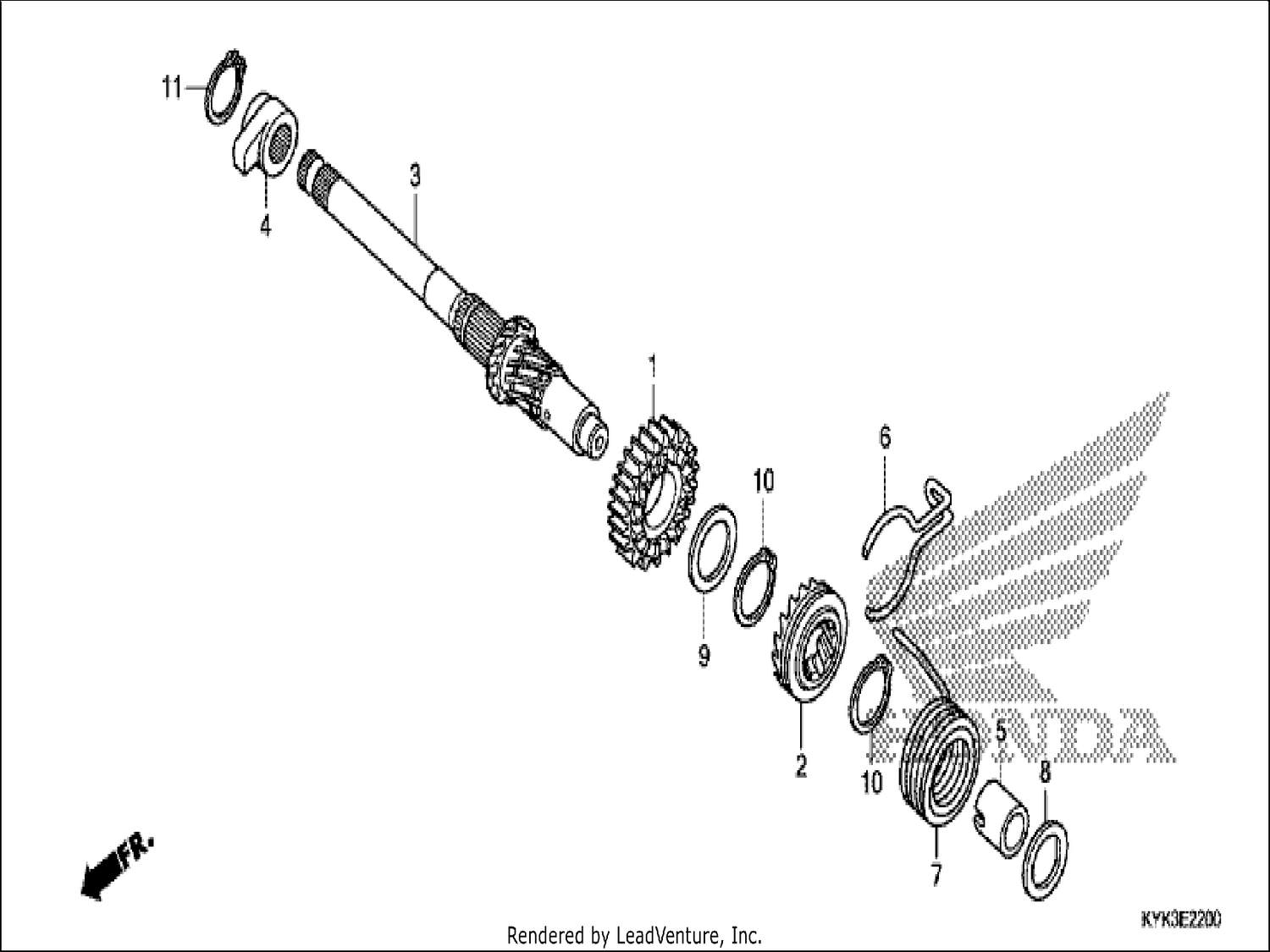  KICK STARTER SPINDLE