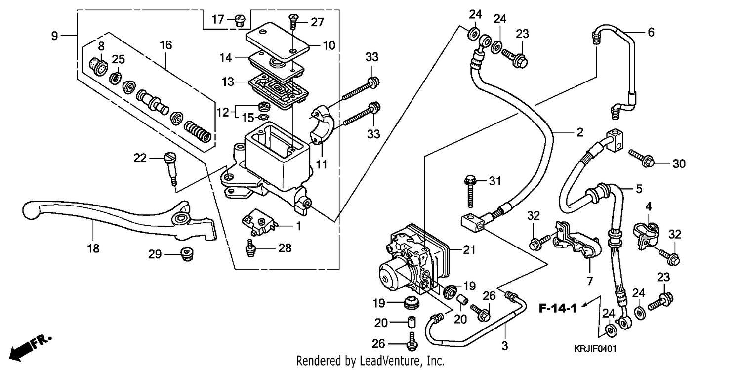 FR. BRAKE MASTER CYLINDER (FES125A)(FES150A)