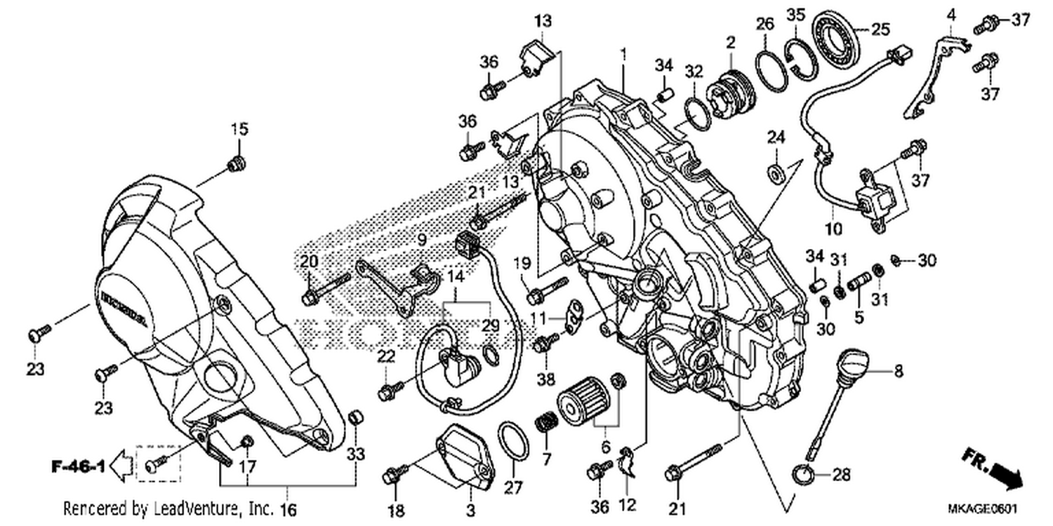  1 RI GHT CRANKCASE COVER (NC750SD)