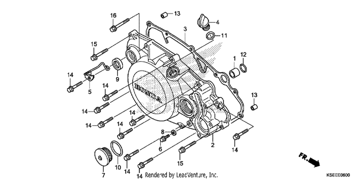  R. CRANKCASE COVER