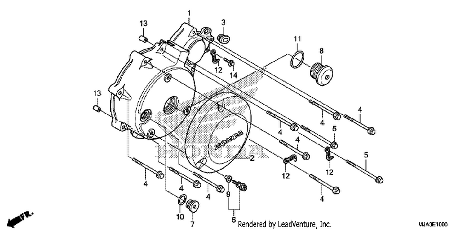  LEFT CRANKCASE COVER (VT750C/C2S/CA/CS)