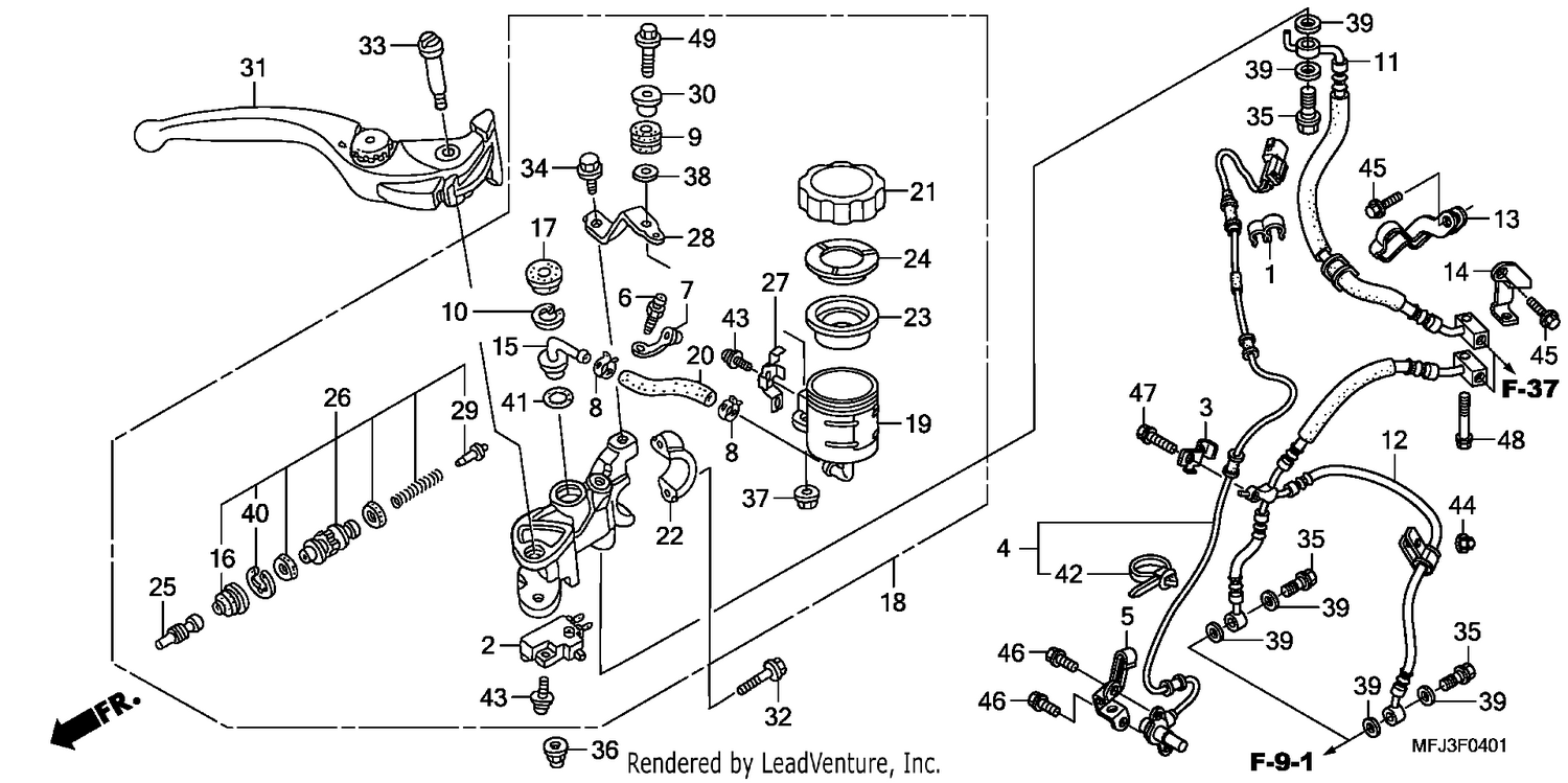 FR. BRAKE MASTER CYLINDER (CBR600RA)