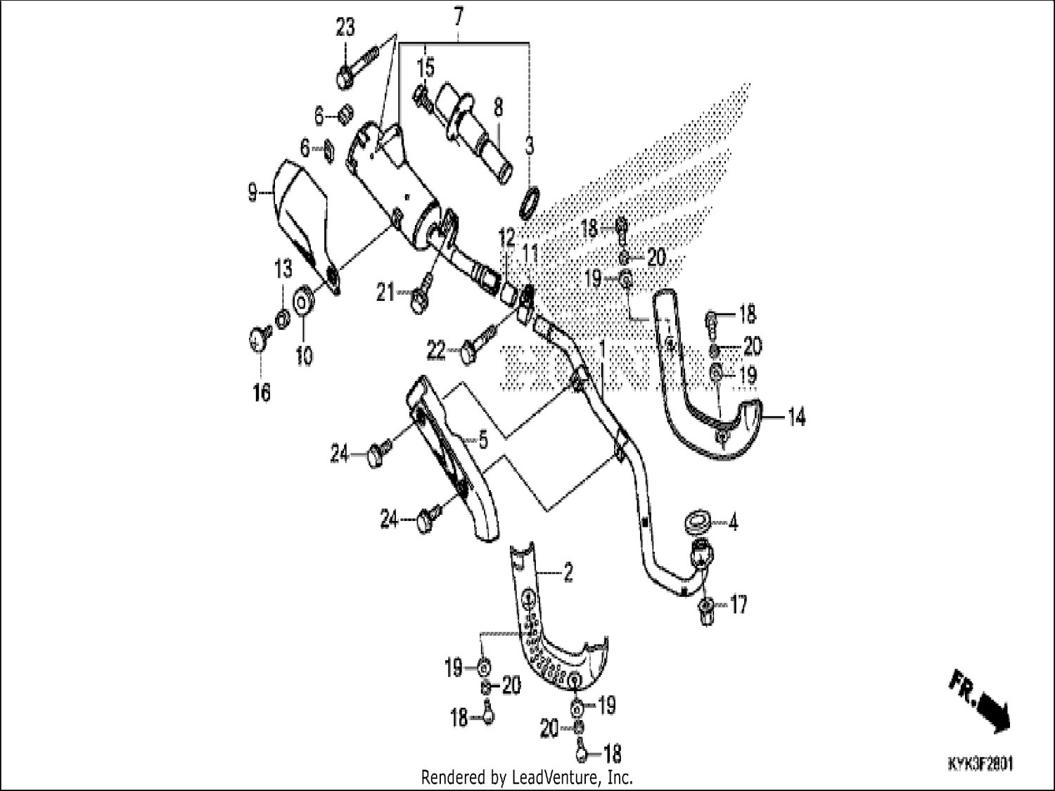  1 EXHAUST MUFFLER (CRF110FK)