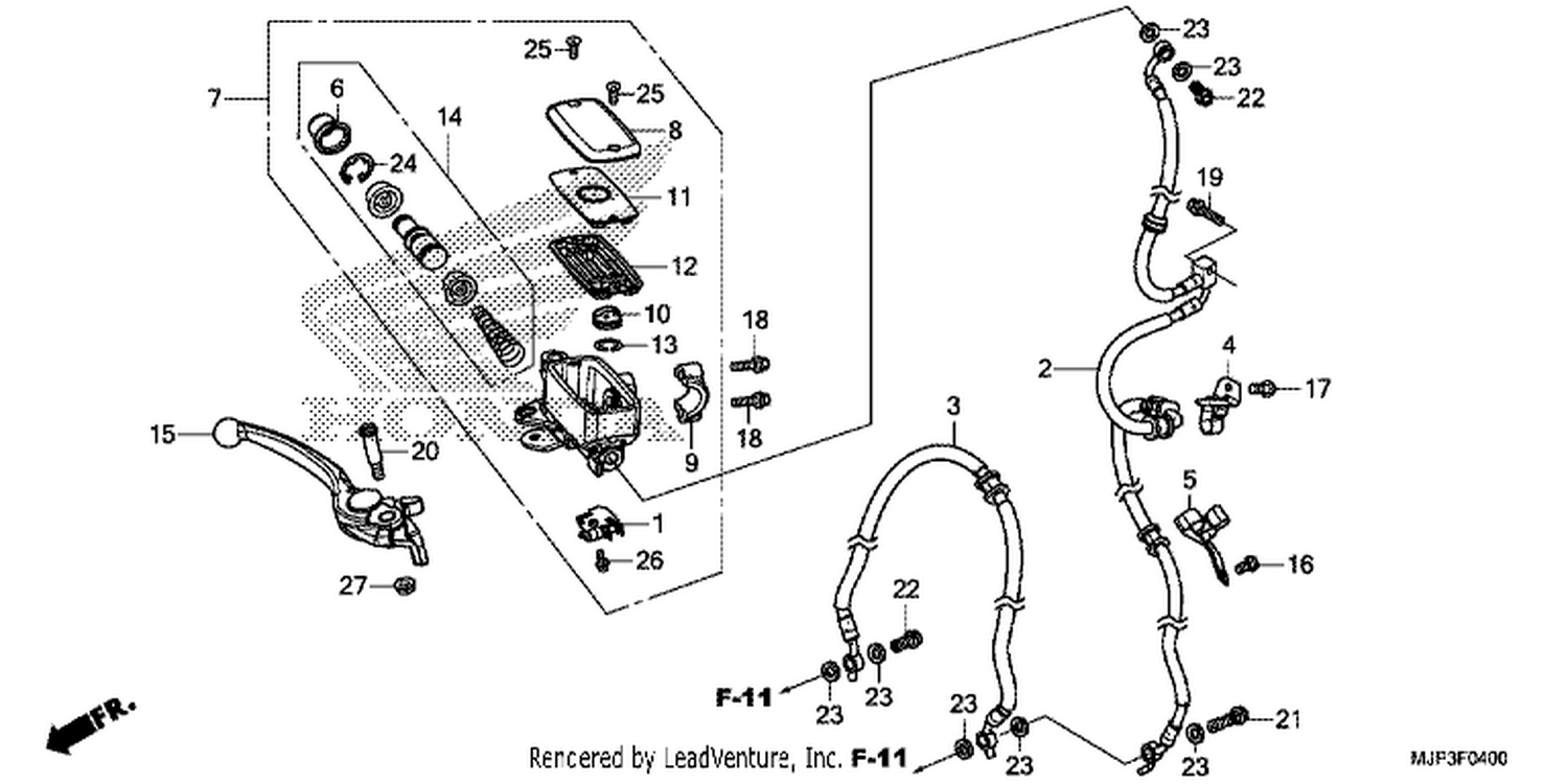  FR. BRAKE MASTER CYLINDER (CRF1000)