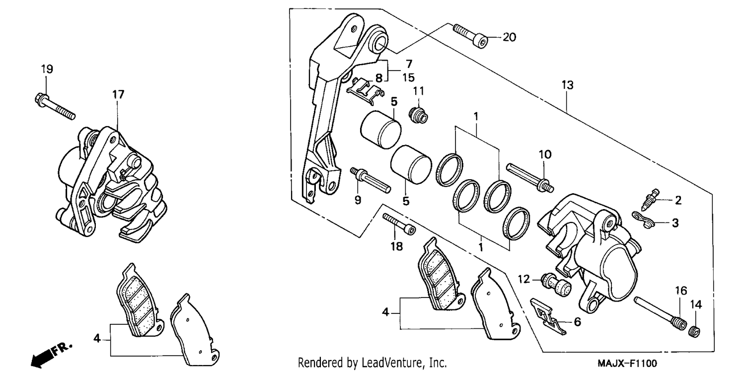 FRONT BRAKE CALIPER (ST1100)